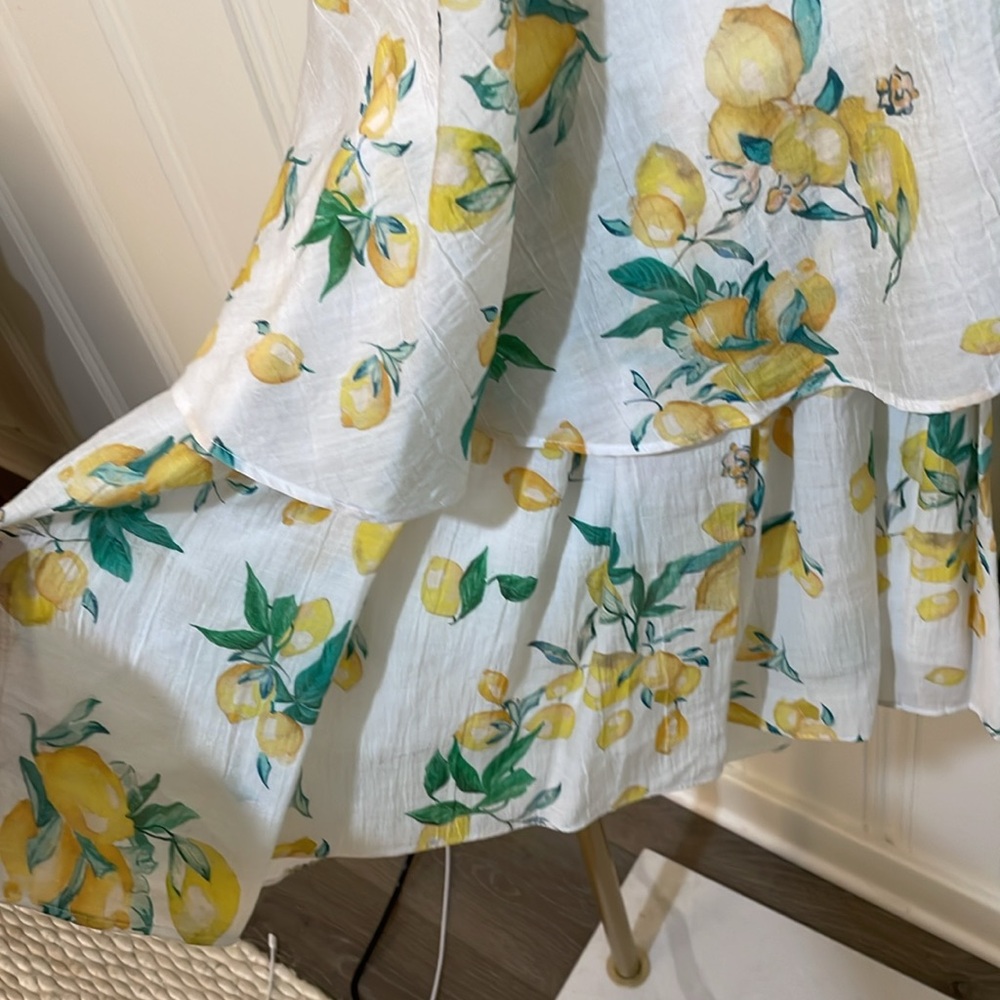 H&M Size 2 Ruffle Lemon Dress - Picture 5 of 8